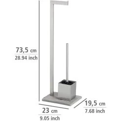 Wenko WC-Garnitur Granit 20604100, Edelstahl / Polyresin, Silber -Einhell Verkaufsshop 6d6eb48f3f108e665c5bd38aa73904aaf76ef9e2 wc garnitur wenko granit 20604100