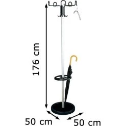 Kerkmann Garderobenständer Prima, 6710, Mit 15 Haken, Metall, Silber / Schwarz -Einhell Verkaufsshop 700345054c4ca4ae3e3675a2c265bcfdf5aee4c9 garderobenstaender kerkmann prima 6710