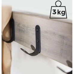 Vasagle Garderobenständer HSR41MB, Mit 9 Haken, Metall / Holz, Schwarz / Graubraun -Einhell Verkaufsshop 725178fdfbb233b524721fa5fe5a485f1c956357 garderobenstaender vasagle hsr41mb