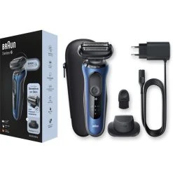 Braun Elektrorasierer Series 6 60-B1200s, Blau, Wet & Dry, Mit EasyClick-Präzisionstrimmer -Einhell Verkaufsshop 72a46919111929a836577020e336499cb5fe09be elektrorasierer braun series 6 60 b1200s blau