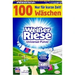 Weißer Riese Weißer-Riese Waschmittel Universal Vollwaschmittel, Pulver, 5,5 Kg, 100 Waschladungen