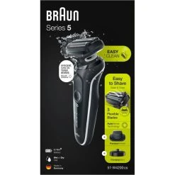 Braun Elektrorasierer Series 5 51-W4200cs, Weiß, Wet & Dry, Mit EasyClick-Trimmer Und Ladestation -Einhell Verkaufsshop 7345c652db27976d3a703d3629555fe561d01e54 elektrorasierer braun series 5 51 w4200cs weiss