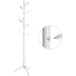 Vasagle Garderobenständer RCR04WT, Mit 8 Haken, Holz, Weiß -Einhell Verkaufsshop 73d232e7f0b27761c679f48a218f921064d2076d garderobenstaender vasagle rcr04wt