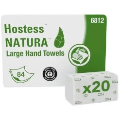 Hostess-NATURA Papierhandtücher 6812, 2-lagig, C-Falz, 25 X 50 Cm, 1680 Stück
