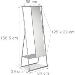 Relaxdays Garderobenständer 10022580, Mit Ablage & Spiegel, Metall, Silber -Einhell Verkaufsshop 7d15a5860222172f789d6c98f3c4962c4cc8784d garderobenstaender relaxdays 10022580