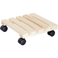 Wagner-System Pflanzenroller 20003701, Eckig, Kiefer Massiv, 100kg, Natur, 29 X 29cm