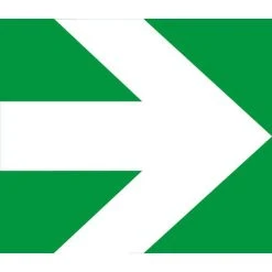 Abtec Hinweisschild ISO 7010 E006, Folie, 15 X 15 Cm, Richtungspfeil