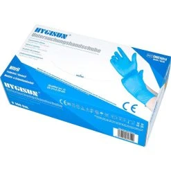 HYGISUN Einmalhandschuhe Intco Nitril, Puderfrei, Blau, 100 Stück, Größe M