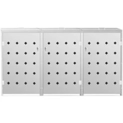 VidaXL Mülltonnenbox 145381, Bis 240 Liter, Für 3 Mülltonnen, Abschließbar, Silber, Edelstahl -Einhell Verkaufsshop 82457479b712bcebc7b688f0d4b134bfdf39eada muelltonnenbox vidaxl 145381 bis 240 liter