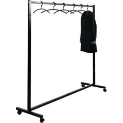 Kerkmann Garderobenständer 6012, Bis 60 Kg, Mit Rollen, Metall, Schwarz