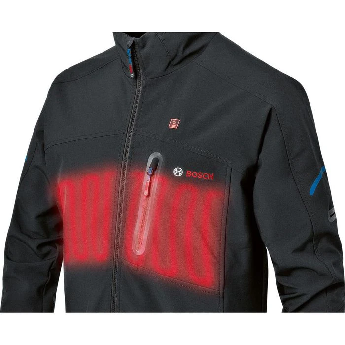 Bosch Arbeitsjacke Akku-Thermojacke, GHJ12+18VXA, Winterjacke, Akku 12V/2Ah, Schwarz, Winddicht, 3XL 2 Bosch Arbeitsjacke Akku-Thermojacke, GHJ12+18VXA, Winterjacke, Akku 12V/2Ah, Schwarz, Winddicht, 3XL – Bild 2