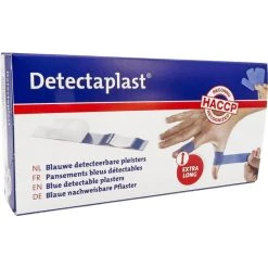 Detectaplast Pflaster Premium Finger, 100 Strips, Detektierbar, Antibakteriell, 18 X 2cm