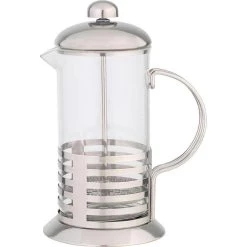 Axentia Kaffeebereiter Tebino 223565 Silber, Glas, French Press, 0,35 L / 3 Tassen