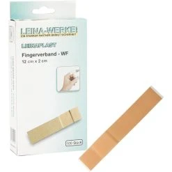 Leina-Werke Pflaster Leinaplast Fingerverband, Wasserfest, 12 X 2 Cm, 100 Finger Strips