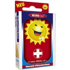 WUNDmed Pflaster Pflasterbox Metall, 36 Strips, Wasserfest, Atmungsaktiv, 5 Größen