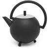 Bredemeijer Tee-Kanne Duet Design Saturn Edelstahl, Doppelwandig, Schwarz Matt, 1,2 L