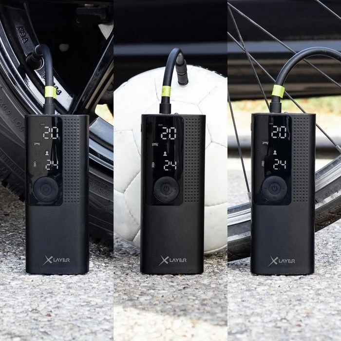 XLayer Luftpumpe 219008, Air Compressor, Akkupumpe, Mit Manometer 2 XLayer Luftpumpe 219008, Air Compressor, Akkupumpe, Mit Manometer – Bild 2