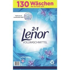 Lenor Waschmittel Aprilfrisch Vollwaschmittel, Pulver, 8,45 Kg, 130 Waschladungen