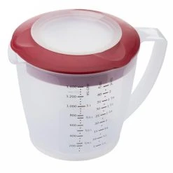 Westmark Messbecher Helena 3105227R, 1,4 Liter, Kunststoff, Rührbecher Mit Spritzschutz & Deckel