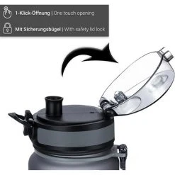 720DGREE Trinkflasche UberBottle Stone Gray, 0,65 L, Kunststoff, Grau -Einhell Verkaufsshop 91f661b5e5b4bf058475dd52bd2836bc231c75de trinkflasche 720dgree uberbottle stone gray