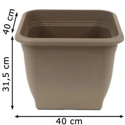 Greemotion Pflanztopf Pia 25 Ltr., Taupe, 40 X 40 Cm, Quadratisch, Kunststoff -Einhell Verkaufsshop 96183837c402894838ebd13a9aeee2cd65cb3809 pflanztopf greemotion pia 25 liter taupe