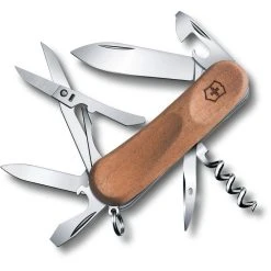 Victorinox Taschenmesser Evolution Wood 14, 2.3901.63, Holzgriff, Nussbaum, 12 Funktionen
