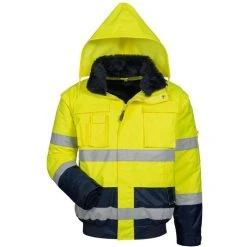 Elysee Arbeitsjacke SIEGFRIED Pilotenjacke 23558-5, Warnschutzjacke, Signalgelb, Wasserdicht, Gr. XXXL