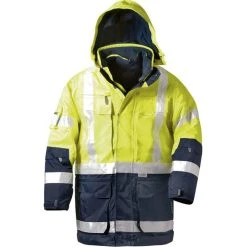 Elysee Arbeitsjacke JEKYLL Warnschutzparka 23421-5, Warnschutzjacke, Gelb-blau, Wasserdicht, Größe 3XL