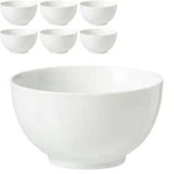 Ritzenhoff & Breker Ritzenhoff&Breker Müslischale Snap Bianco, Porzellan, Weiß, 15cm, Set, 6 Stück