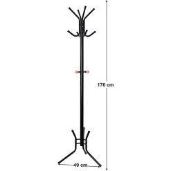 Songmics Garderobenständer RCR17B, Mit 12 Haken, Metall, Schwarz -Einhell Verkaufsshop 9984908621d8a55bd74af180a82c8a085ec6f07e garderobenstaender songmics rcr17b
