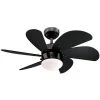 Westinghouse Deckenventilator Turbo Swirl, Ø 76cm, Mit Beleuchtung, Gun Metall, Schwarz