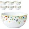 Van-Well Müslischale Vario Flower, Porzellan, Mit Dekor, 14cm, Set, 6 Stück