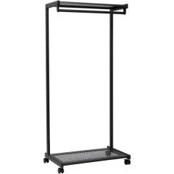 Maul Garderobenständer MAULbolero, 94244, Mit Rollen Und Schuhablage, Metall, Schwarz