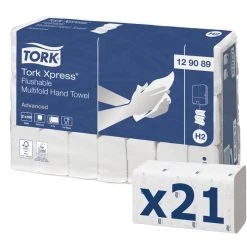 Tork Papierhandtücher Xpress Advanced, 129089, H2, 2-lagig, Interfold-Falz, 21,3 X 25,5cm, 4200 Stück