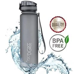 720DGREE Trinkflasche UberBottle Stone Gray, 1 L, Kunststoff, Grau