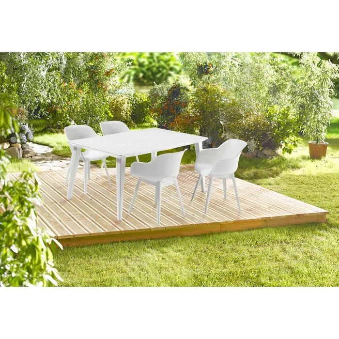 BEST Gartentisch Bari, Kunststoff, Weiß, 157 X 98 X 74 Cm 3 BEST Gartentisch Bari, Kunststoff, Weiß, 157 X 98 X 74 Cm – Bild 3