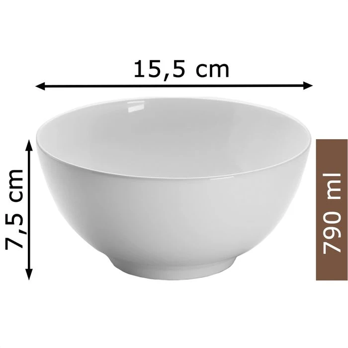 Maxwell & Williams Maxwell&Williams Müslischale Cashmere BC215, Porzellan, Weiß, 15,5cm, Set, 6 Stück 2 Maxwell & Williams Maxwell&Williams Müslischale Cashmere BC215, Porzellan, Weiß, 15,5cm, Set, 6 Stück – Bild 2