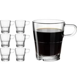 Leonardo Kaffeegläser Senso Tasse 024013, Mit Henkel, 250ml, 6 Stück