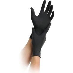 MaiMed Einmalhandschuhe Nitril Black, Puderfrei, 76843, Schwarz, 100 Stück, Größe L -Einhell Verkaufsshop a274e890b37f7fbe9cb2ad12277f00452d2a867c einmalhandschuhe maimed nitril black puderfrei