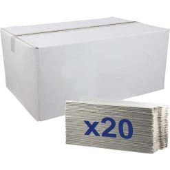 CWS Papierhandtücher Basic 277300, Natur, 1-lagig, Lagen-Falz, 25 X 33 Cm, 3600 Stück