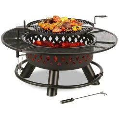 Blumfeldt Feuerschale Rosario, Ø 120cm, Edelstahl, Feuerhaken, Funkenschutz & Grillrost -Einhell Verkaufsshop aa9e39cfb614dfeca6a0ab98a2125e26e73cd030 feuerschale blumfeldt rosario durchschnitt 120cm