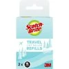 3M Fusselrolle Scotch Brite Travel, 2 Stück, Kleidung, Tierhaare & Reisen 30 Blatt, Ersatzrolle