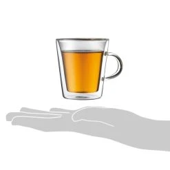 Bodum Kaffeegläser Canteen 10325-10, Doppelwandig, Mit Henkel, 200ml, 2 Stück -Einhell Verkaufsshop acef1c9483ca10f3ed0f102762364854f3179889 kaffeeglaeser bodum canteen 10325 10