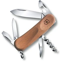 Victorinox Taschenmesser Evolution Wood 10, 2.3801.63, Holzgriff, Nussbaum, 11 Funktionen