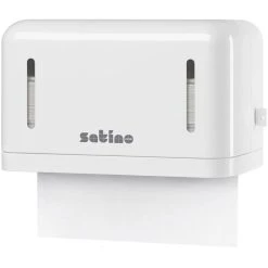 Satino Handtuchspender Mini, Kunststoff, Für 250 Falthandtücher, Weiß