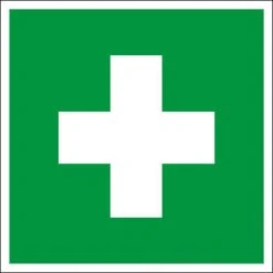 Abtec Hinweisschild BGV A8 E03, Folie, 14,8 X 14,8 Cm, Rettungszeichen, Erste Hilfe