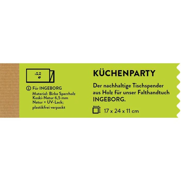 GreenHygiene Handtuchspender Küchenparty, Tischspender, Für Ingeborg, Holz, Braun 2 GreenHygiene Handtuchspender Küchenparty, Tischspender, Für Ingeborg, Holz, Braun – Bild 2