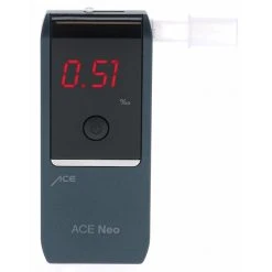 ACE Alkoholtester Neo Navy, 107051, Digital, Alkoholmessgerät, Mit LCD-Display, Polizeigenau
