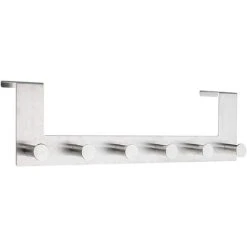 Böttcher-AG Kleiderhaken Für Die Tür, Edelstahl, Silber, 6 Haken