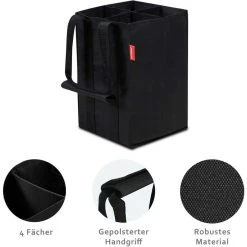 Achilles Flaschenträger ADB04, Polyester, Schwarz, 17 X 27 X 17 Cm, Für 4 Flaschen -Einhell Verkaufsshop bbc13c875b2025b5a6e7b6346f24c194236d9eec flaschentraeger achilles adb04 polyester